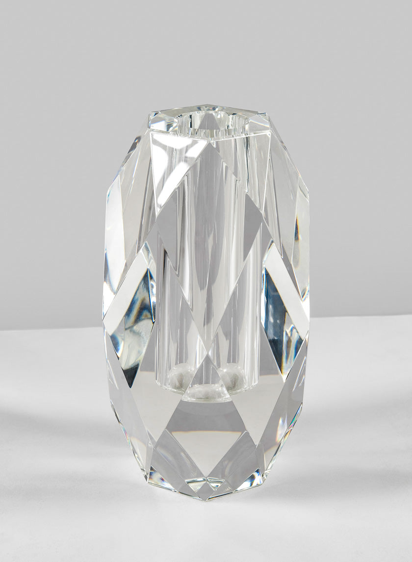 Vase en cristal taillé au diamant de 6 pouces de hauteur