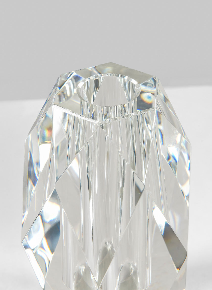 Vase en cristal taillé au diamant de 6 pouces de hauteur