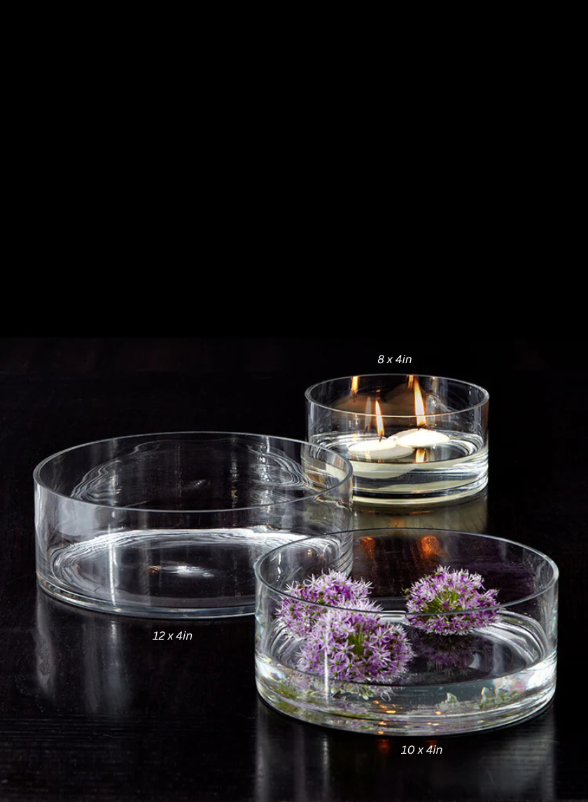 Bols en verre pour bougies flottantes