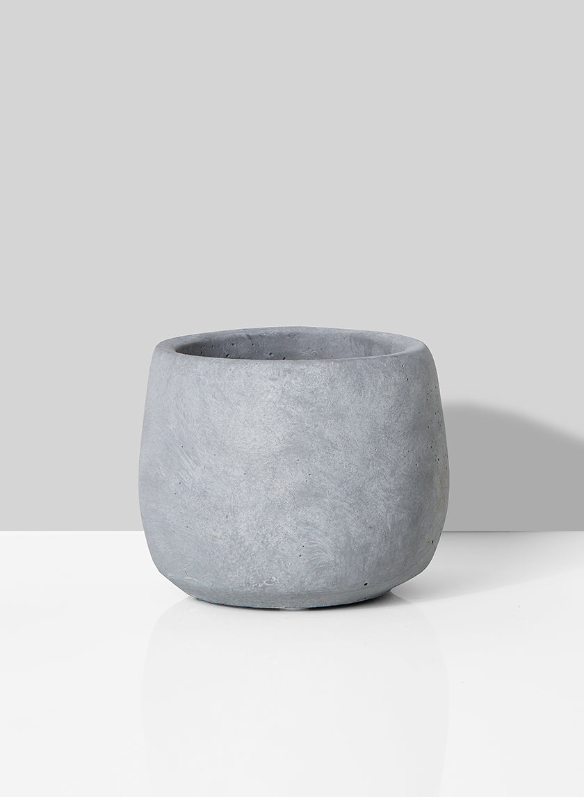 Vase bocal à poisson en ciment de 4 1/4 po de haut