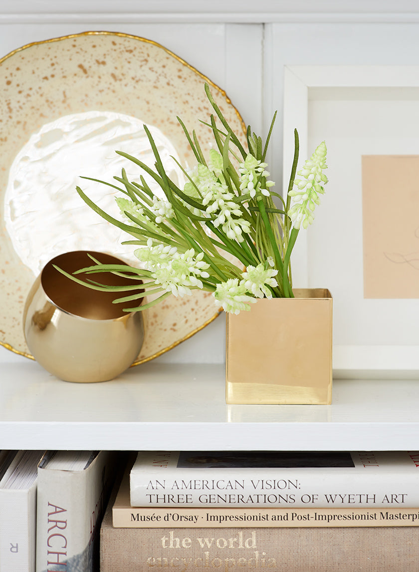 Vase cubique en acier inoxydable de 7,6 cm de haut